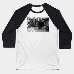 Railway bridge base in black and white Baseball T-Shirt